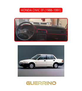 HONDA CIVIC EF 1988-1991TORPİDO KORUMA HALISI KIRMIZI KENAR
