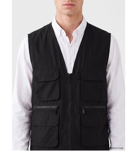LCWAIKIKI Classic Siyah Regular Fit Erkek Avcı Yeleği