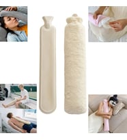 SN-29910 Peluş Kılıflı Yumuşak Dokulu Uzun 76 Cm 2500 Ml Kapasiteli Sıcak Su Torbası