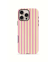 iPhone 16 Pro Vorian Çift Katmanlı MagSafe Kılıf Pink Lemon Pinstripe