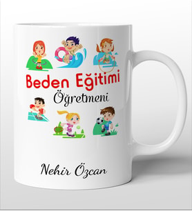 Beden Eğitimi Öğretmenlerine Özel Kişiselleştirilebilir Kupa Bardak. 1