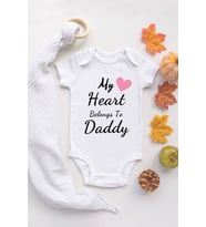 Kız Ekru Bebek Daddy Baskılı Çıtçıtlı Body %100 Pamuklı Zıbın