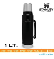 Stanley Legendary Klasik Vakumlu Paslanmaz Çelik Termos 1LT - Matte Black Pebble (Siyah)