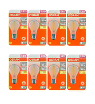 (8 Adet) Osram 6,5W (60W) 2700K (Sarı Işık) Dim Edilebilir E27 Duylu (Kalın Duy) Led Şeffaf Ampul