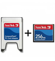 Sandisk 256MB Compact Flash Kart + PCMCIA Adaptör 