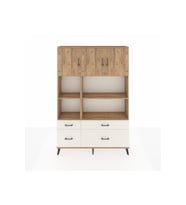 Arges Dolap 8 Raflı 4 Çekmeceli 3 Kapaklı 132x30x195 Çam-Çam/Aytaşı