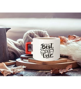 BK Gift Kişiye Özel İsimli Kırmızı Kulplu Çay & Kahve Fincanı-7, Arkadaşa Hediye, Sevgiliye Hediye