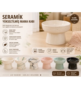 Yüksek Altlıklı Oval Seramik Su Kabı 250 ml Çeşitli Renklerde