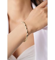 14 Ayar Altın Işıltılı Burma Bileklik (Rose)