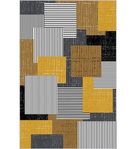 Eliana Home Baskılı, Yıkanabilir Kaymaz Taban Salon Halısı LNA1843-SM414 100x150 cm (Sarı)