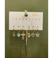 Yakemiyou Kelebekler Altılı Küpe