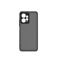 Xiaomi Redmi Note 12 4G Kılıf Zore Hux Düğme ve Kapak Zıt Renk Kılıf (Siyah)
