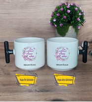 Anne Adayı Kupa Bardak T Siyah Kulplu Anneler Günü Anneye Doğum Günü Hediyesi