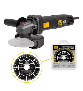 CAT DX3090 720Watt 125mm Profesyonel Avuç Taşlama + DA09052 Genel Amaçlı Elmas Kesme Diski