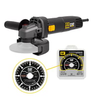 CAT DX3090 720Watt 125mm Profesyonel Avuç Taşlama + DA09052 Genel Amaçlı Elmas Kesme Diski