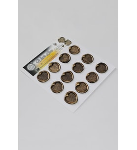 Mühürcüm Kalp 2 12 Adet 3D Hazır Kendinden Yapışkanlı Sticker Mühür RM2116
