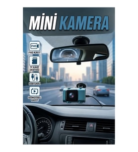Mini Araç Kamerası Ön Cam Yol Kayıt Cihazı Döngüsel Kayıt Özellikli