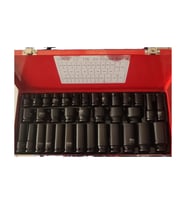 35 Parça 1/2 Havalı Darbeli Lokma Takımı Kısa ve Derin Lokma Seti Metal Çantalı