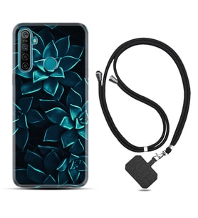 Realme 5i 5 Pro 6i 7 Pro 8 Kılıf Boyun Askılı Silikon Mistik Çiçekler 1650