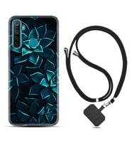 Realme 5i 5 Pro 6i 7 Pro 8 Kılıf Boyun Askılı Silikon Mistik Çiçekler 1650