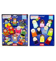 2 Set - 20 Parça Tox Masal Kahramanları ve Aile Bireyleri Parmak Kukla T751 T225