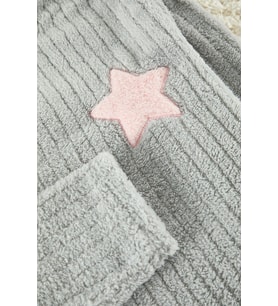 Tarz Rahat Uzun Kollu Boru Paça Yıldız Nakışlı Çizgili Kışlık Wellsoft Örme Pijama Takımı