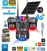 3 Kameralı 4g Akıllı Solar Güvenlik Kamerası (Siyah Beyaz)