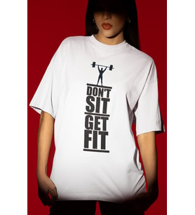 Tasarım Fitness Bodybuilding Sporcu Gym Baskılı Unisex Oversize Tişört