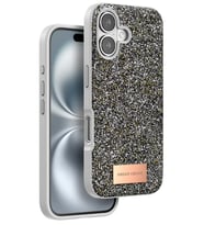Iphone 16 Bright Simli Kapak - Gümüş