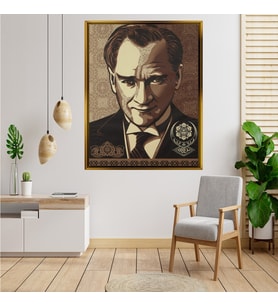 ÇERÇEVELİ ATATÜRK TABLO S74