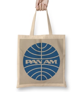 Pan Am Defunct Airline Logo Grey Version 01 Bez Çanta Uzun Saplı