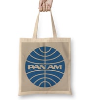 Pan Am Defunct Airline Logo Grey Version 01 Bez Çanta Uzun Saplı