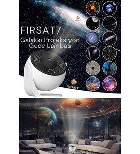 Yıldızlı Galaksi Projektör, HD Film Diskli, Masa ve Gece Lambası