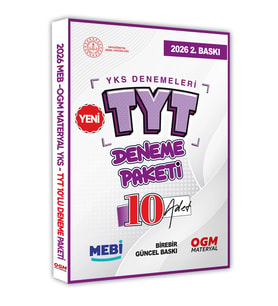 YKS-TYT MEBİ OGM Deneme Paketi Güncel 10lu Fasikül (Deneme Paketi) BASKI ÜCRETİ