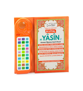 Çocuklar İçin Sure Dua Öğreten Cihaz Sesli Yasini Şerif Kitabı Turuncu