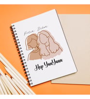 Kız Arkadaş Tasarımlı Defter  Kişiye Özel