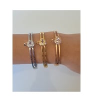 Elma Gümüş Renk Kadın Çelik Bileklik Cartier Model