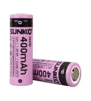 Sunkko IFR 3.2 Volt 400 Mah 14430 Şarj Edilebilir Pil (Tekli) (Siyah)