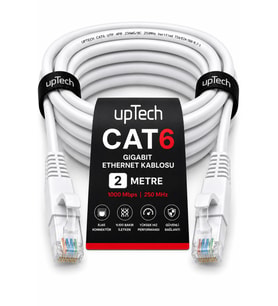 UPTECH CAT6 Ethernet Kablosu 2 Metre RJ45 LAN İnternet Modem Router Bilgisayar Kablosu