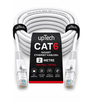 UPTECH CAT6 Ethernet Kablosu 2 Metre RJ45 LAN İnternet Modem Router Bilgisayar Kablosu