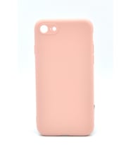 iPhone 7 / 8 Uyumlu Düz Renk Esnek Yumuşak Silikon Kılıf  Rubber Pembe