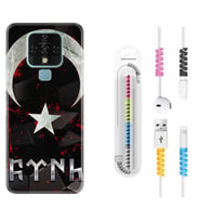 Tecno Camon 16 18P Pova 3 Pova Neo Kılıf Kablo Koruma Spiral Silikon Göktürk 1394