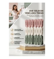 Lüks Çamaşır Mandalı Seti  16'lı Çelik Yaylı İz Bırakmaz Profesyonel Mandal 723087