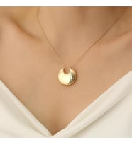 925 Ayar Gümüş İtalyan Tasarım Kolye (Gold)