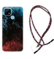 Realme C11 C21 C21Y C25Y C11 2021 Kılıf Boyun Asklı Rasta Silikon Red Blue Black Abstact 1386