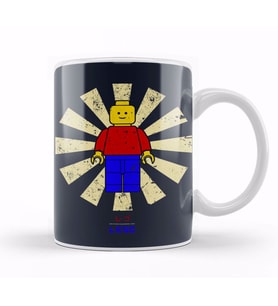 Lego Man Retro Japanese Kupa Bardak Porselen