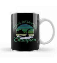 Loch Ness Monster Social Distancing Champion Kupa Bardak Porselen