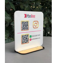 Restoran & Cafe & Barlara Standlı Pleksi Qr Kod Menü