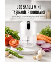 Rondo Doğrayıcı 250 ML Taşınabilir USB Şarjlı Pratik El Rondo Blender Yeni Nesil