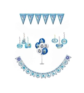 Çıtıpıtıstore Sünnet Süsleme Seti Maşallah Yazısı Nazar Boncuklu Balon